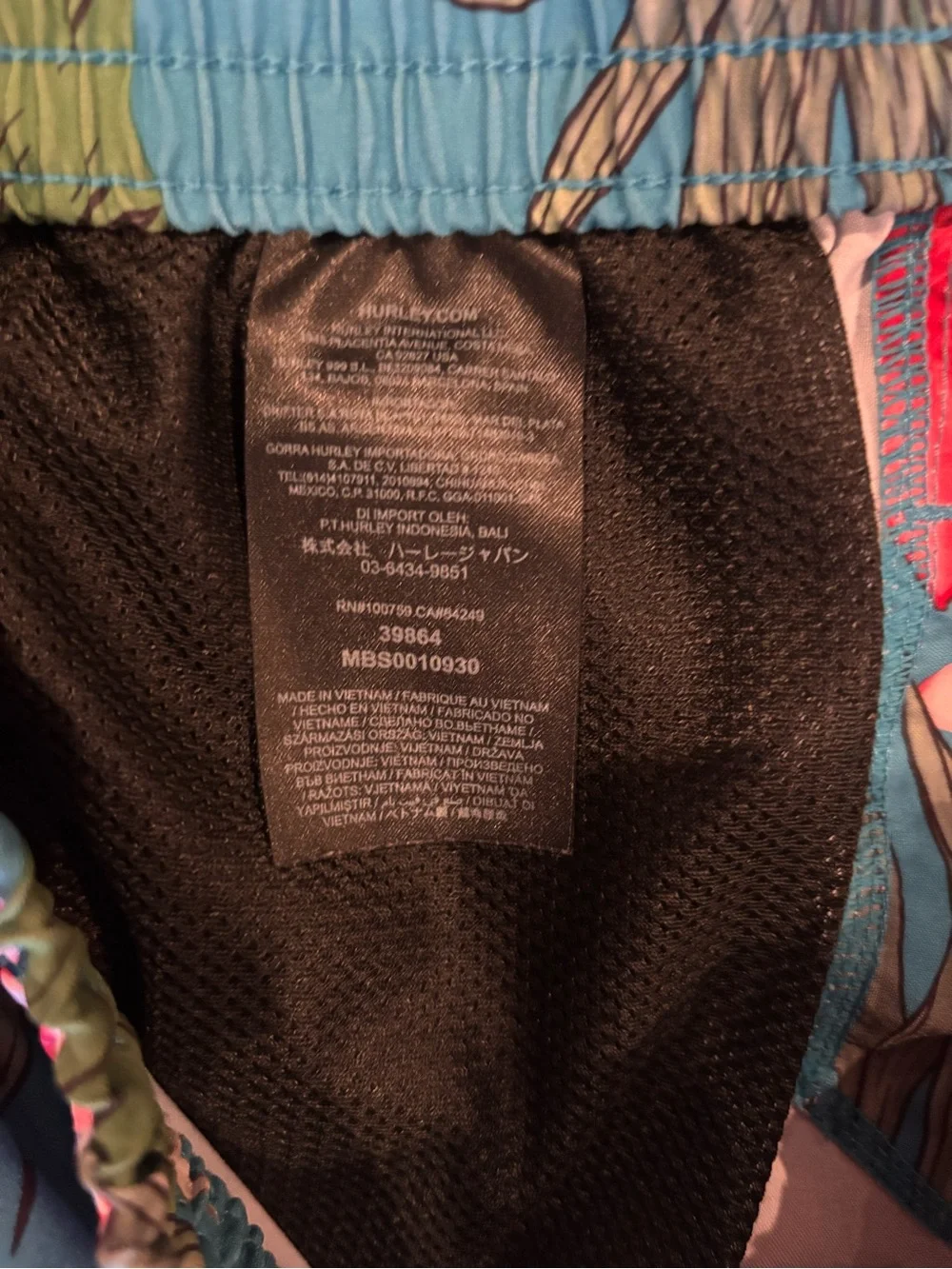Hurley x 47 Texas Rangers Tropical Swim Trunks Men’s M